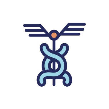caduceus sağlık sembol düz simgesini