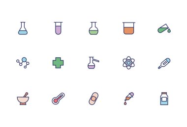 Tıbbi set simgeleri demeti