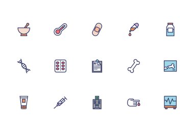 Tıbbi set simgeleri demeti