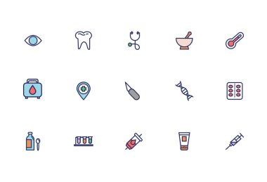Tıbbi set simgeleri demeti