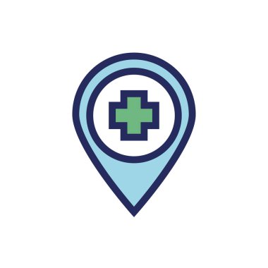 Tıbbi haç sembollü iğne konumu
