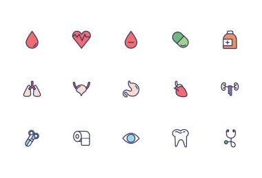 Tıbbi set simgeleri demeti