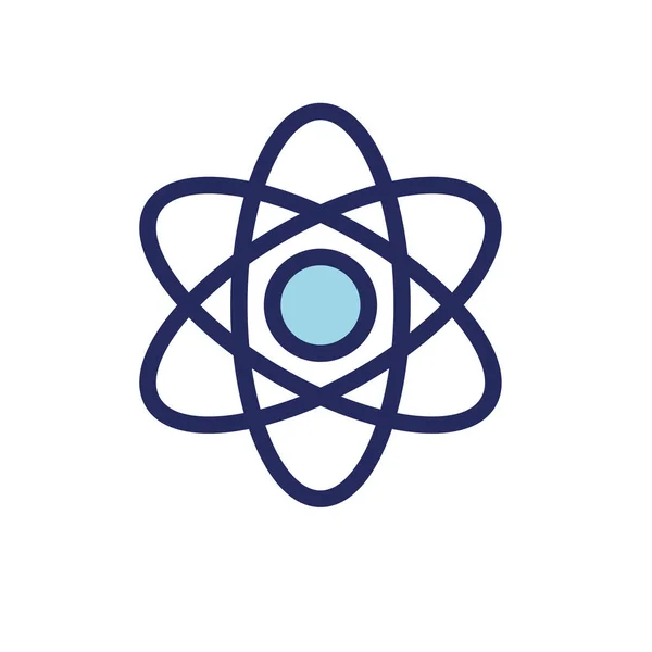 Atom medicinsk symbol platt ikon — Stock vektor