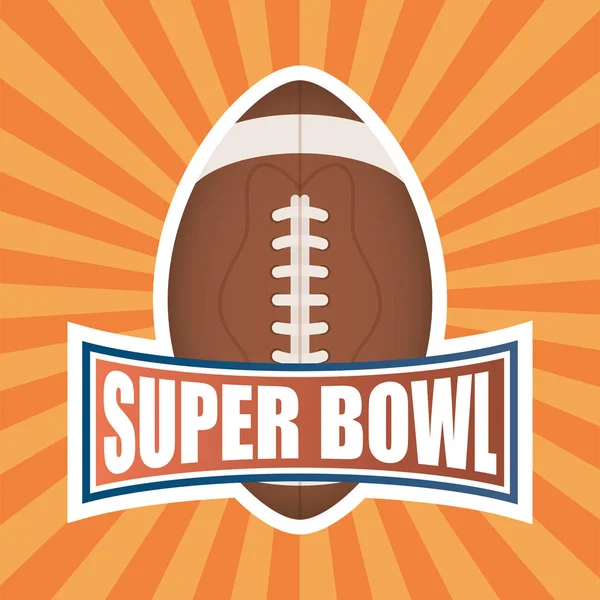 Superbowl Sport Poster mit Ballonrahmen — Stockvektor
