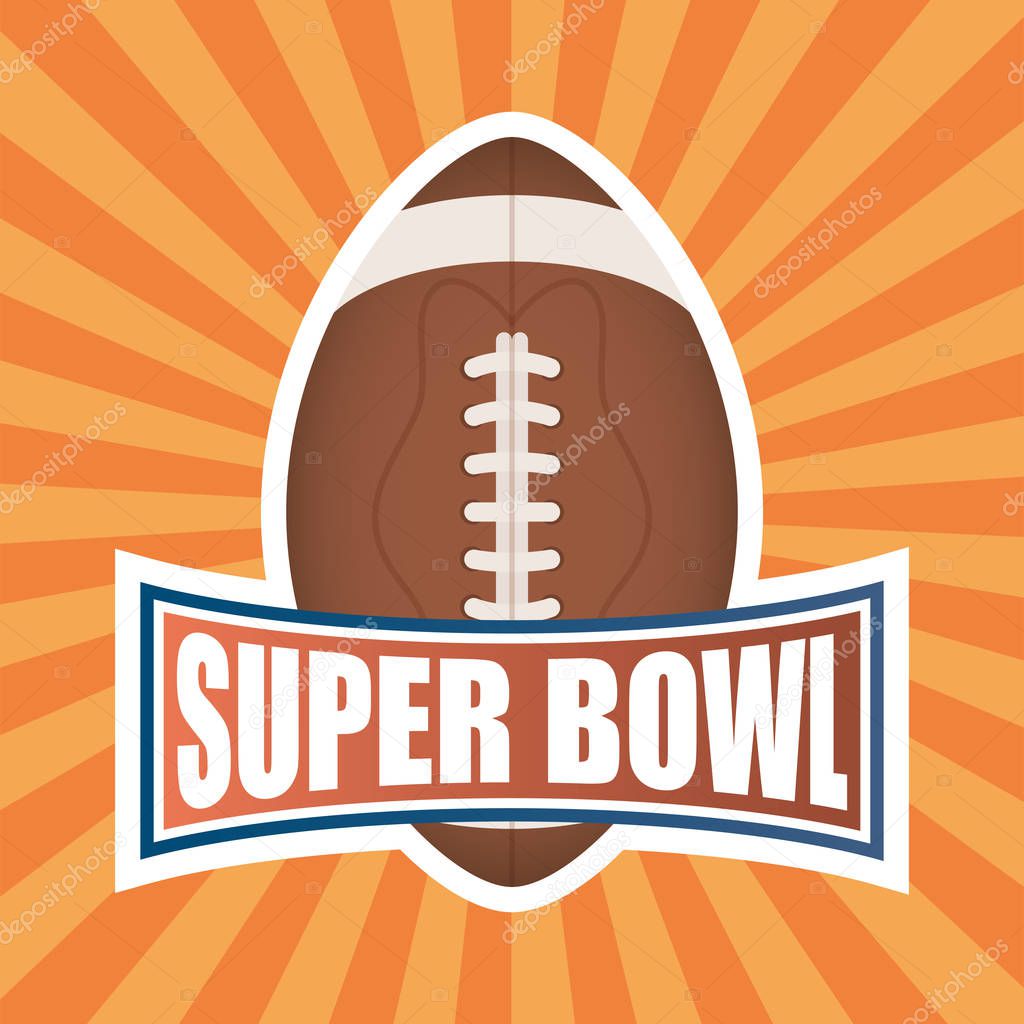 superbowl sport poster with balloon frame