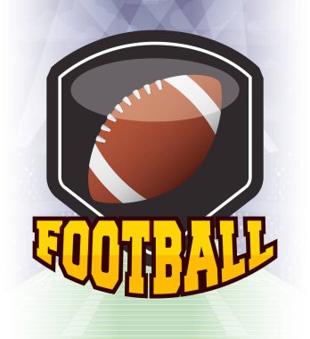 Balon çerçeveli Superbowl spor posteri