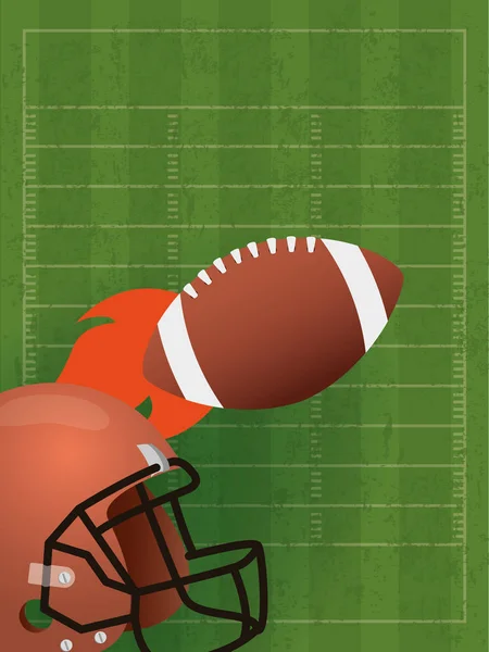 Cartaz esporte superbowl com balão e capacete —  Vetores de Stock