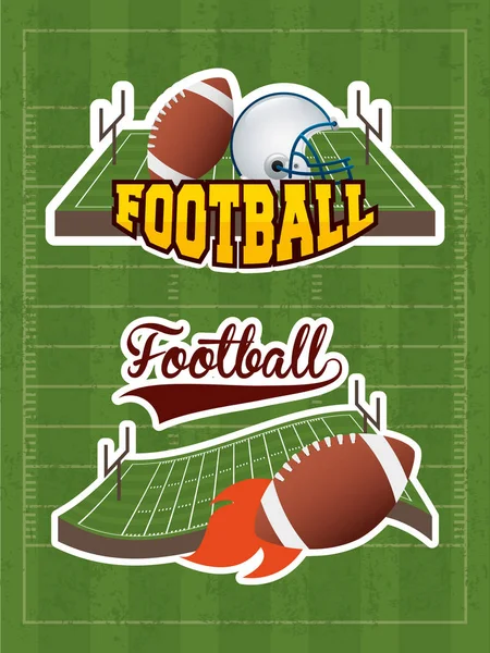 Superbowl-Sportposter mit Luftballons im Stadion — Stockvektor