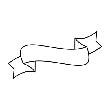 Zarif kurdele dekorasyonu izole edilmiş simge