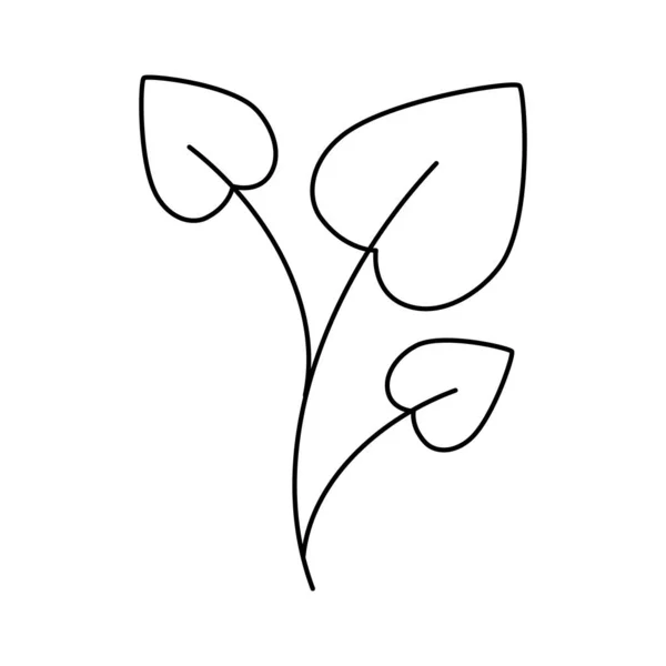 Φύλλα σε σχήμα καρδιάς απομονωμένο εικονίδιο — Διανυσματικό Αρχείο