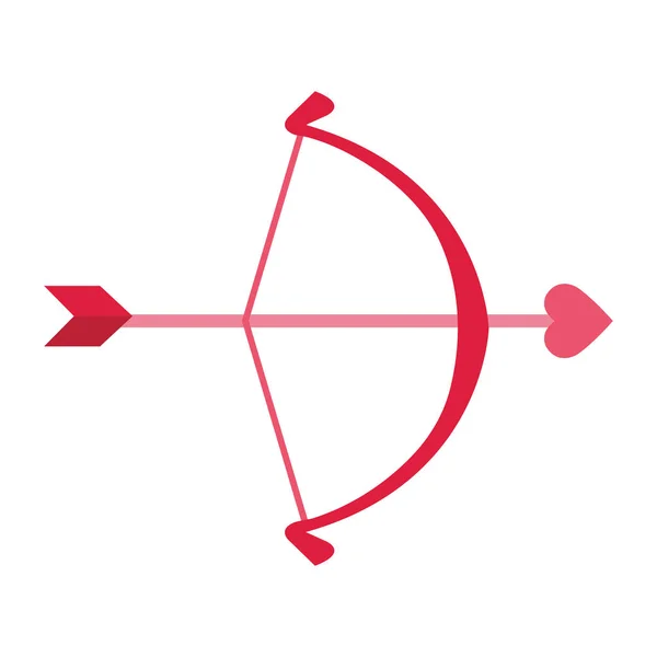 Arche Cupidon avec flèche icône isolée — Image vectorielle