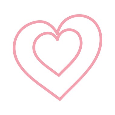 sevimli kalpler izole simge aşk