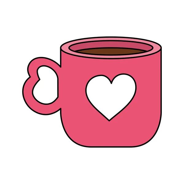 Кубок кофе вкусный изолированный значок — стоковый вектор