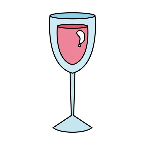 Pohár sklo s vínem izolované ikony — Stockový vektor