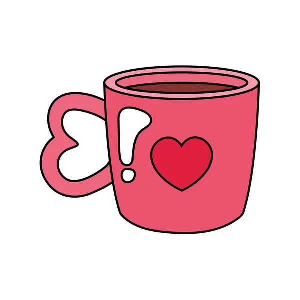 Чашка кави смачна ізольована ікона — стоковий вектор
