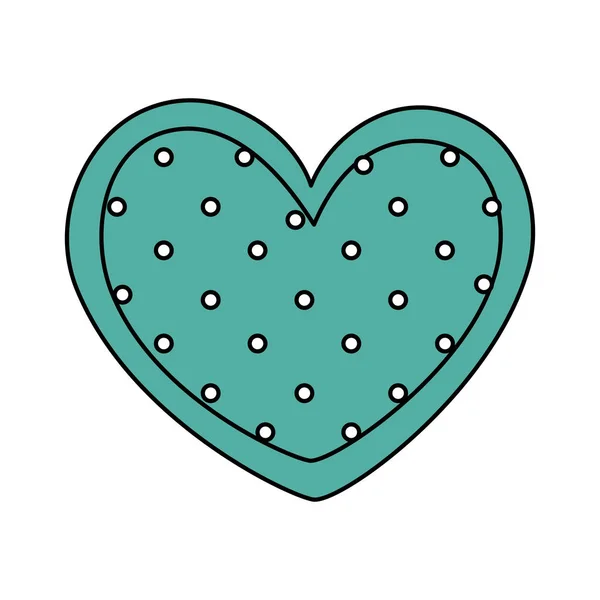 Coeur mignon amour icône isolée — Image vectorielle