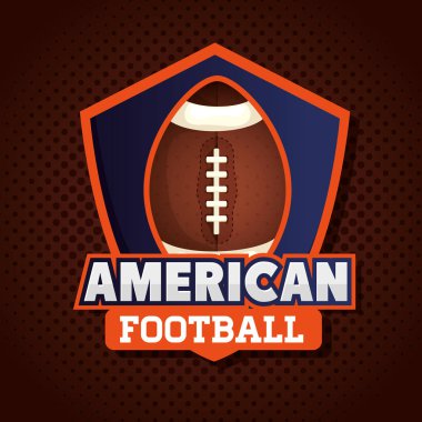 Kalkanında top olan Amerikan futbolunun posteri.