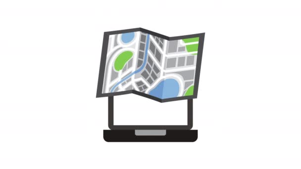 ordinateur portable avec application technologique GPS 