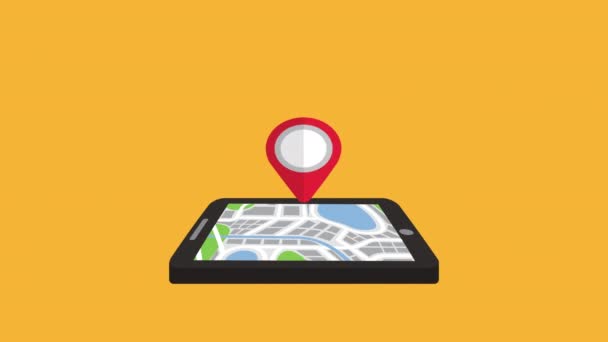 Tablet z aplikacją technologii GPS — Wideo stockowe