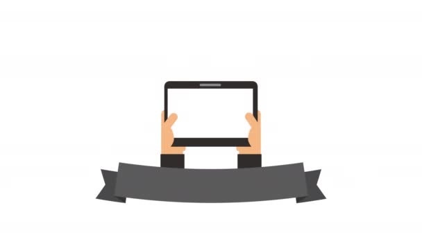Tablet com aplicação de tecnologia gps — Vídeo de Stock