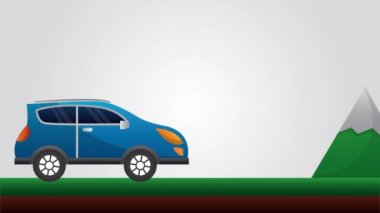 travel car vehicle in the landscape
