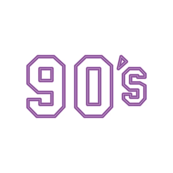 90-talstecken retro stil neon ljus — Stock vektor