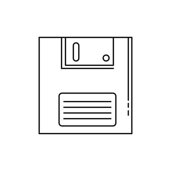 Disquete noventa estilo retro aislado icono — Vector de stock