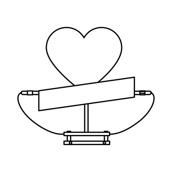 Coeur mignon amour icône isolée — Image vectorielle