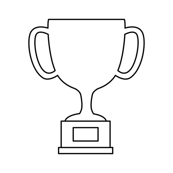 Trophée coupe prix icône isolée — Image vectorielle