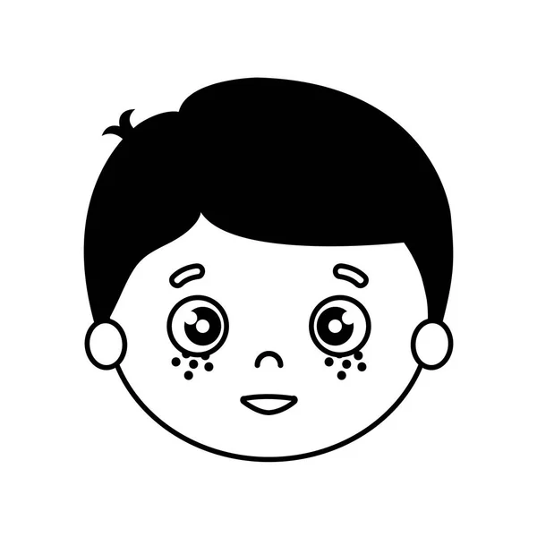 Cabeza de lindo niño avatar carácter — Archivo Imágenes Vectoriales