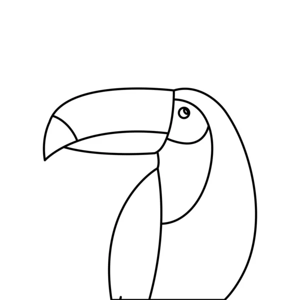 Toucan zvíře exotické izolované ikony — Stockový vektor