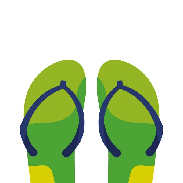 Flip flops pair isolated icon — 스톡 벡터