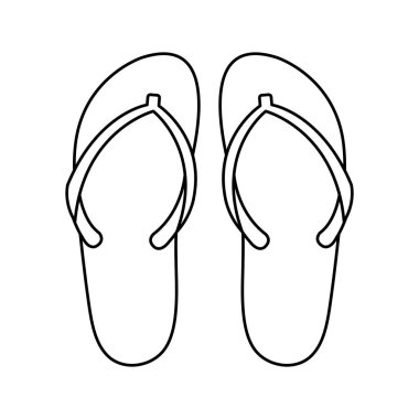 parmak arası terlik çift izole simgesi