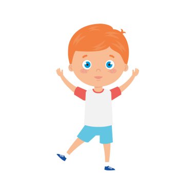 Sarı saçlı küçük sevimli çocuk Avatar karakteri