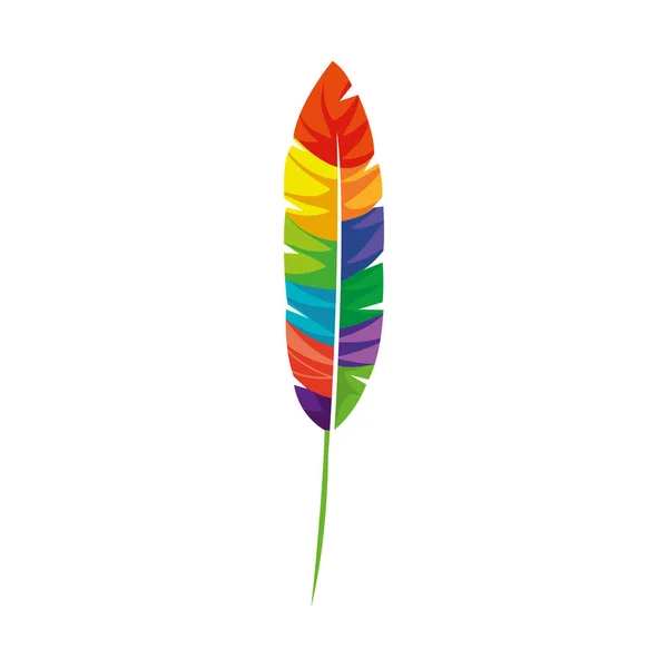 Exotic feather bird isolated icon — 스톡 벡터