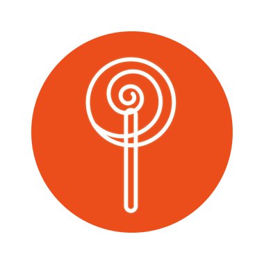 Lolipop yuvarlak retro izole edilmiş simge
