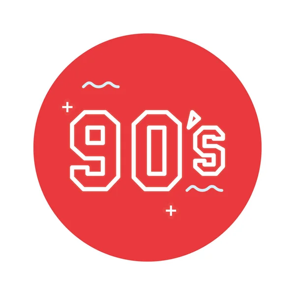 90-talstecken retro stil isolerad ikon — Stock vektor