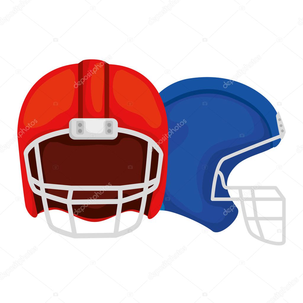 american football helmets isolated icon