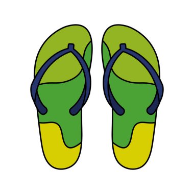 parmak arası terlik çift izole simgesi