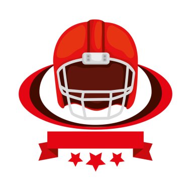 Kurdeleli ve yıldızlı Amerikan futbol kaskı