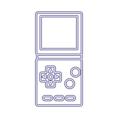 Video oyunu tutuşu 90 'ların stili neon ışığı