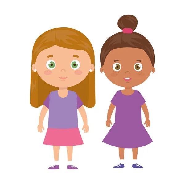 Bonito meninas avatar personagem —  Vetores de Stock