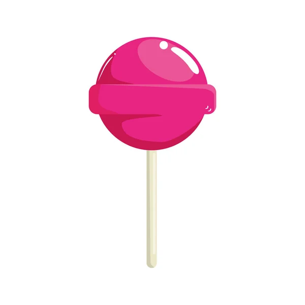 Dulce lollipop delicioso icono aislado — Vector de stock