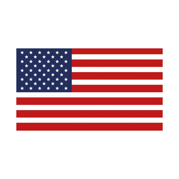Estados Unidos bandeira ícone isolado — Vetor de Stock