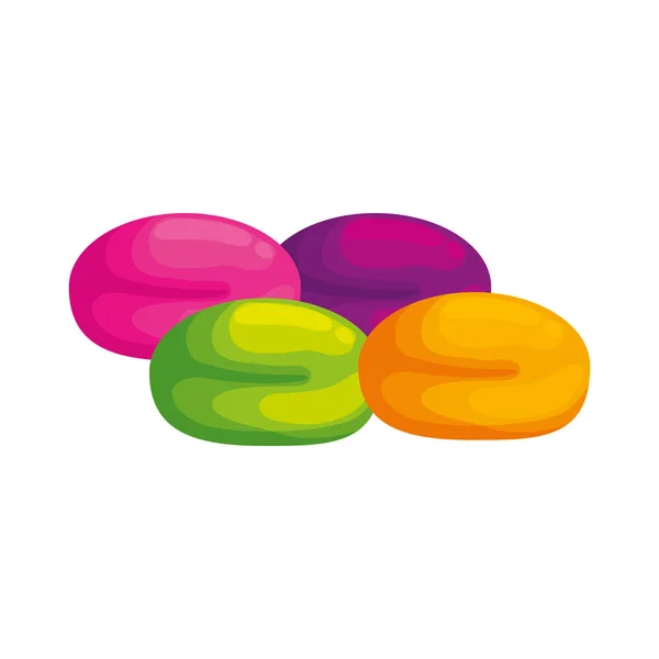 设置美味的糖果圆形孤立图标 — 图库矢量图片