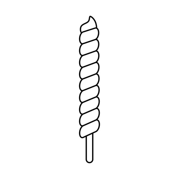 Espiral de caramelo en palo icono aislado — Archivo Imágenes Vectoriales