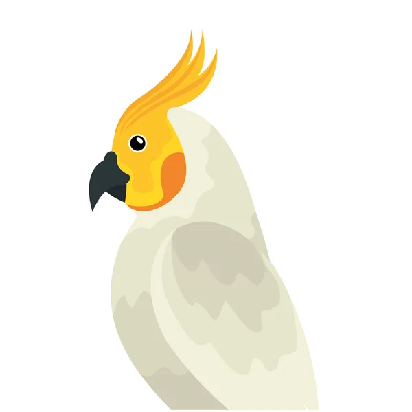 Loro pájaro exótico aislado icono — Vector de stock