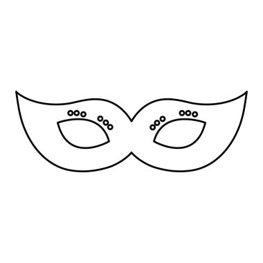 maskeli karnaval geleneksel izole simgesi