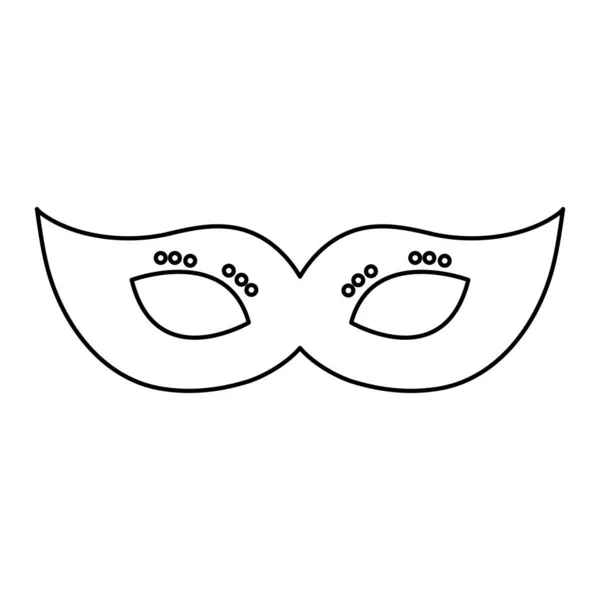 Maschera carnevale tradizionale icona isolata — Vettoriale Stock