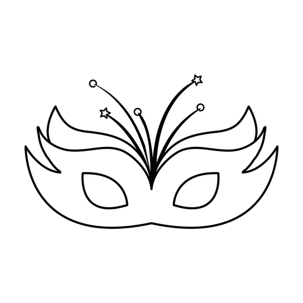 Mask carnival traditional isolated icon — 스톡 벡터